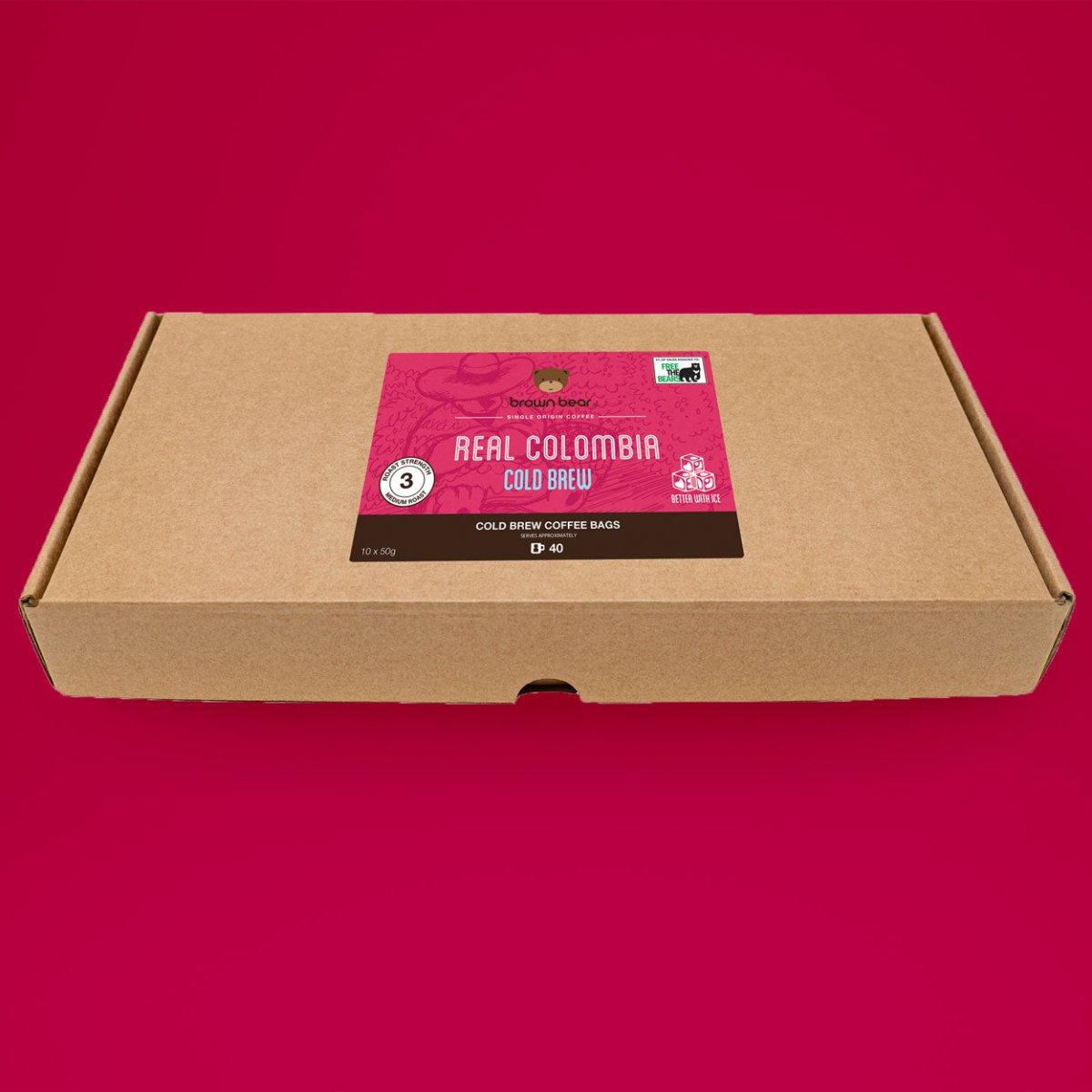 Cold Brew Coffee 10x50g | Real Colombian - Brown Bear Coffee